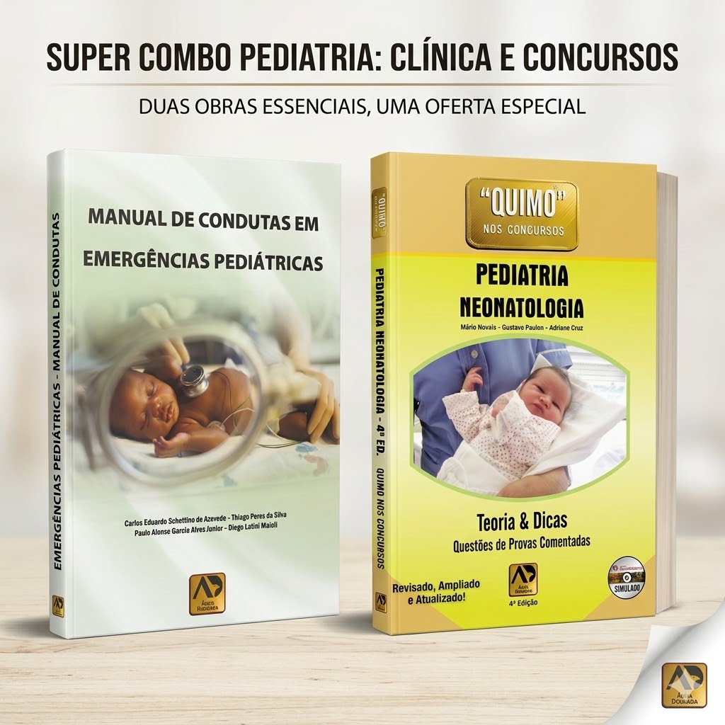 Kit Quimo Pediatria e Neonatologia + Manual de Condutas em Emergências Pediátricas